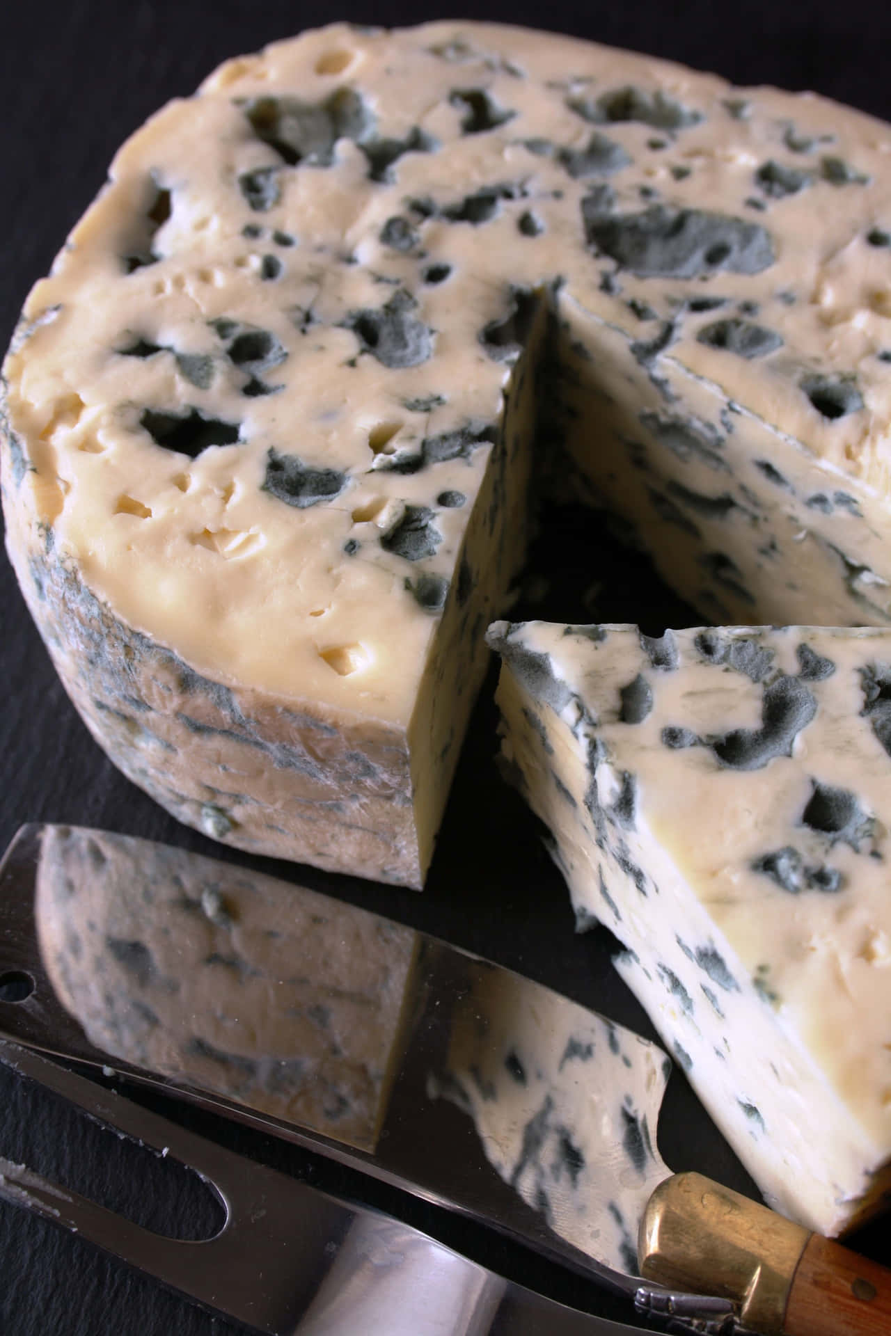 Creamy blue cheese close up Wallpaper