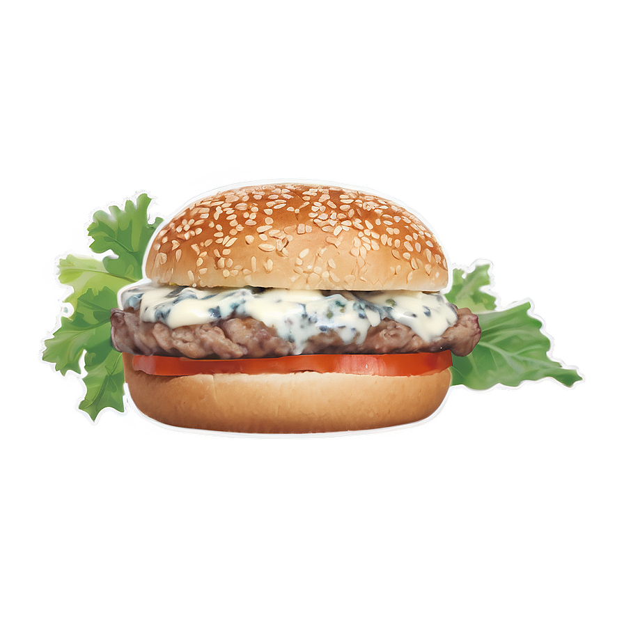 Blue Cheese Beef Burger Png 06242024 PNG