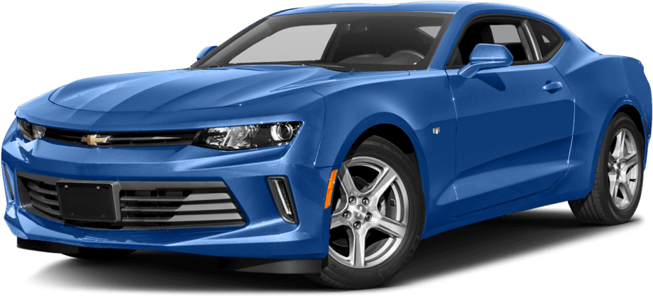Blue Chevrolet Camaro Side View PNG