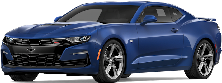 Blue Chevrolet Camaro Side View PNG