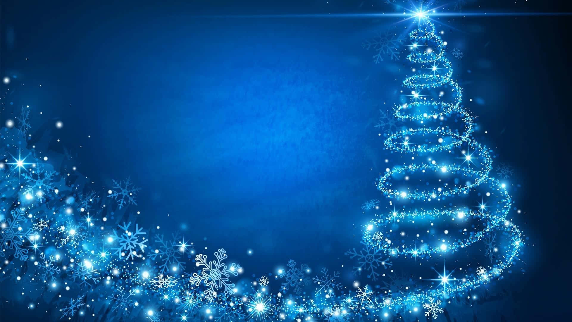 Árbolde Navidad Azul Fondo de pantalla