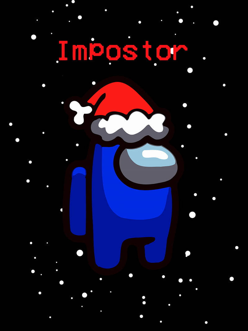 Blue Christmas Among Us Impostor Wallpaper