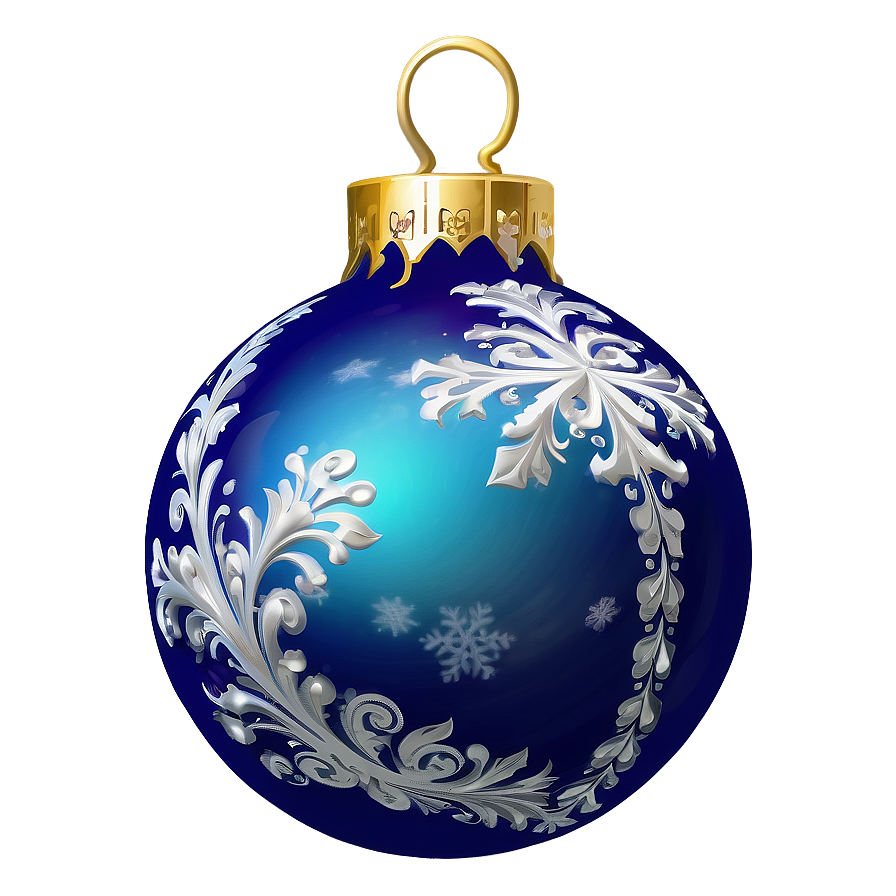 Blue Christmas Ball Png 06132024 PNG