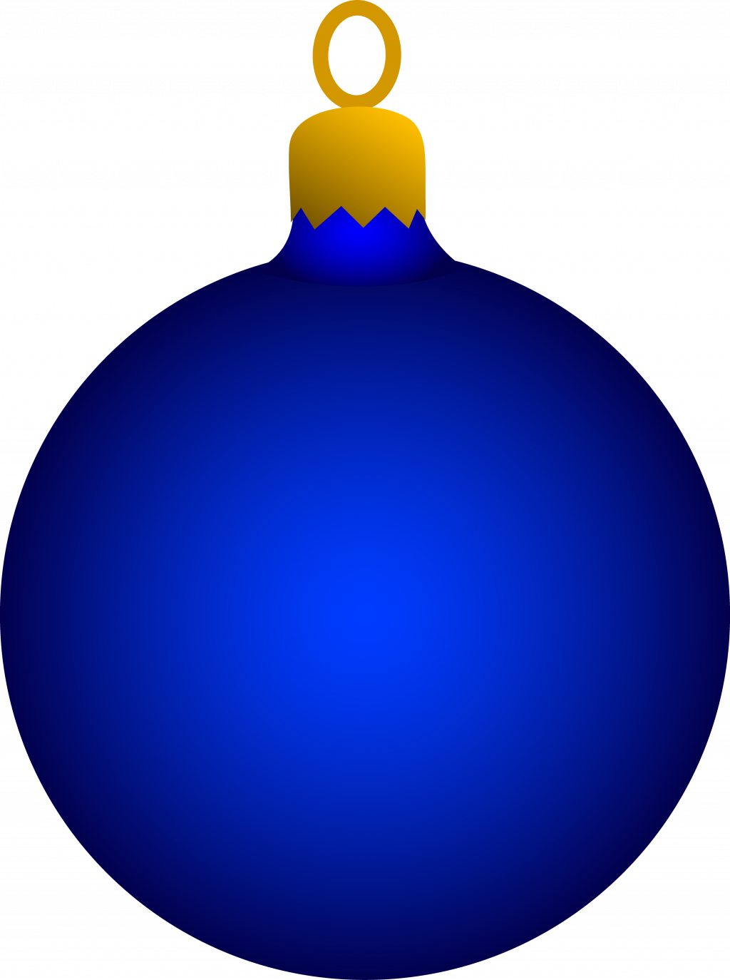 Blue Christmas Ornament Clipart PNG