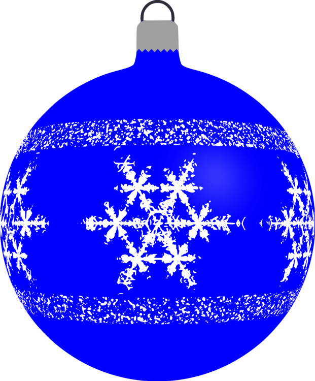 Download Blue Christmas Ornamentwith Snowflakes | Wallpapers.com