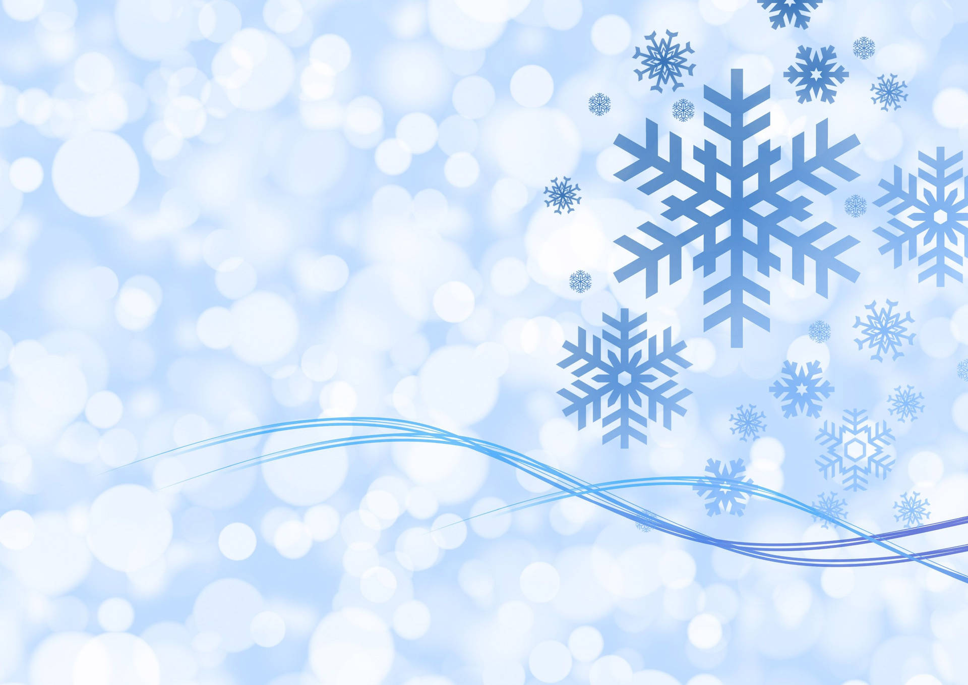 Blue Christmas Snowflakes Wallpaper