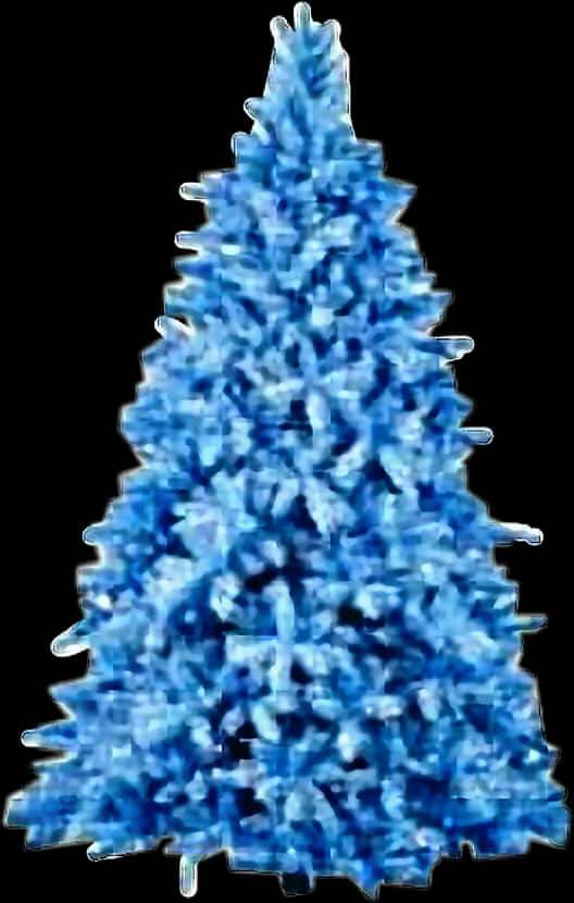 Blue Christmas Tree Art PNG