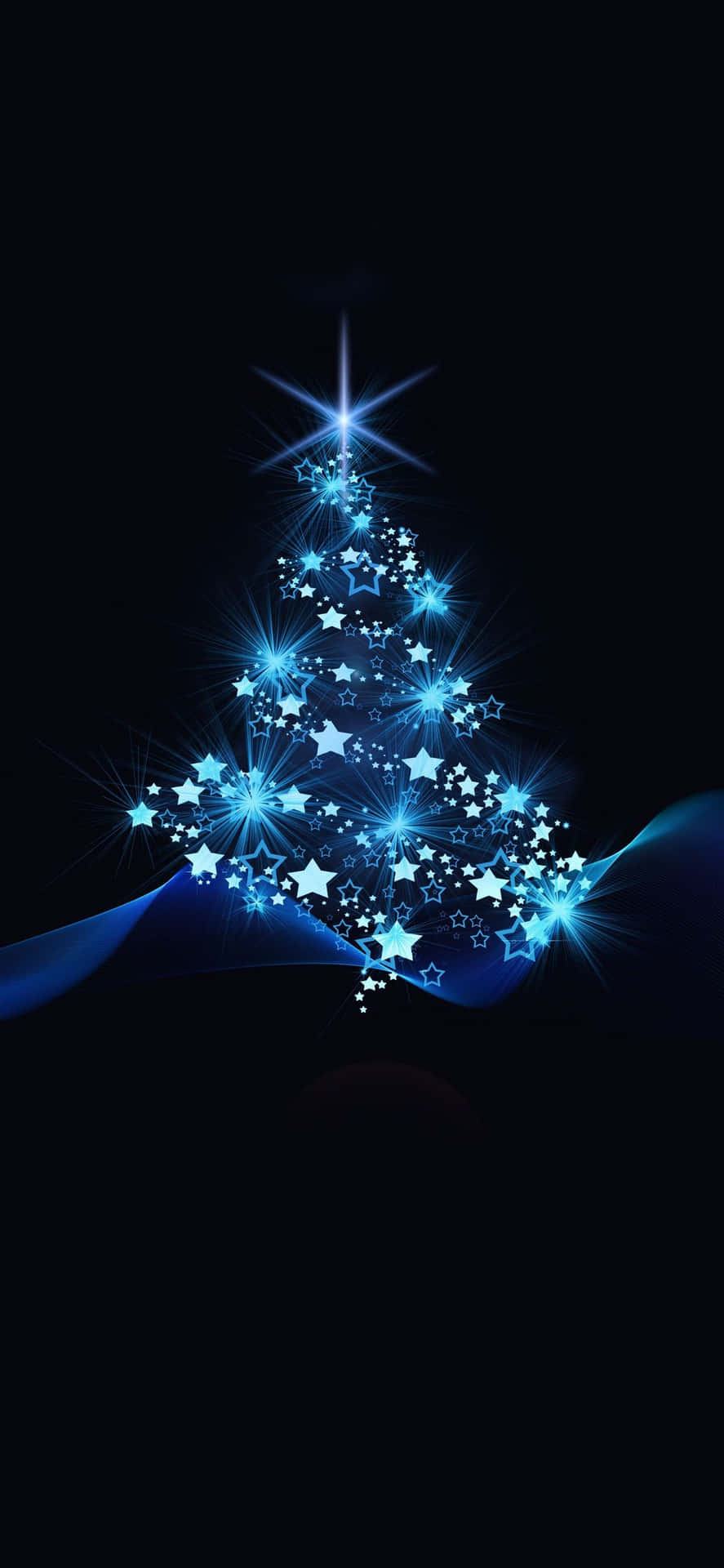 Tilføj en smule blå til den hyggelige juleaften! Wallpaper