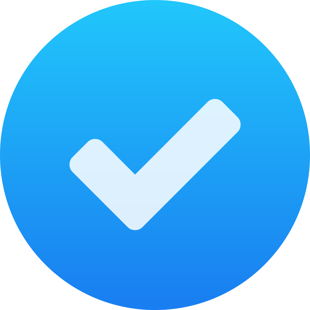 Blue Circle Checkmark Icon PNG
