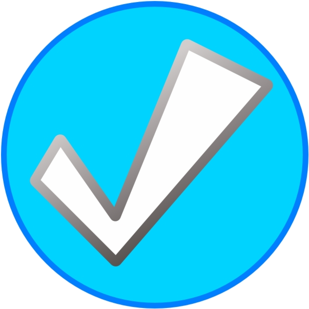 Blue Circle Checkmark Icon PNG