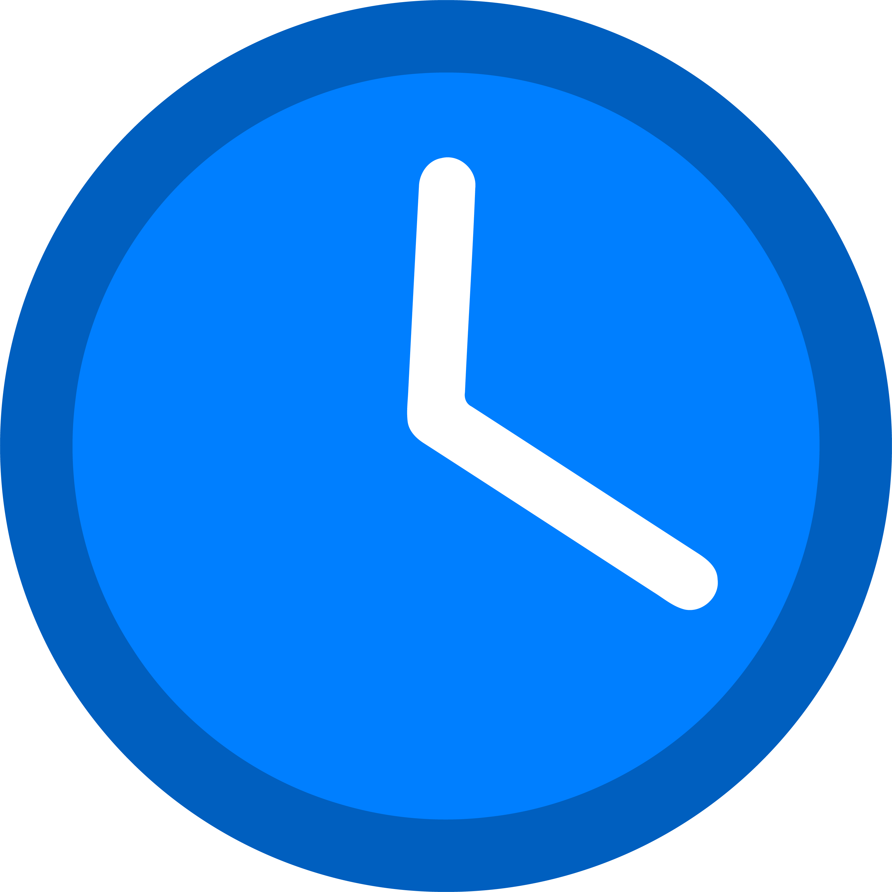 Blue Circle Clock Icon PNG