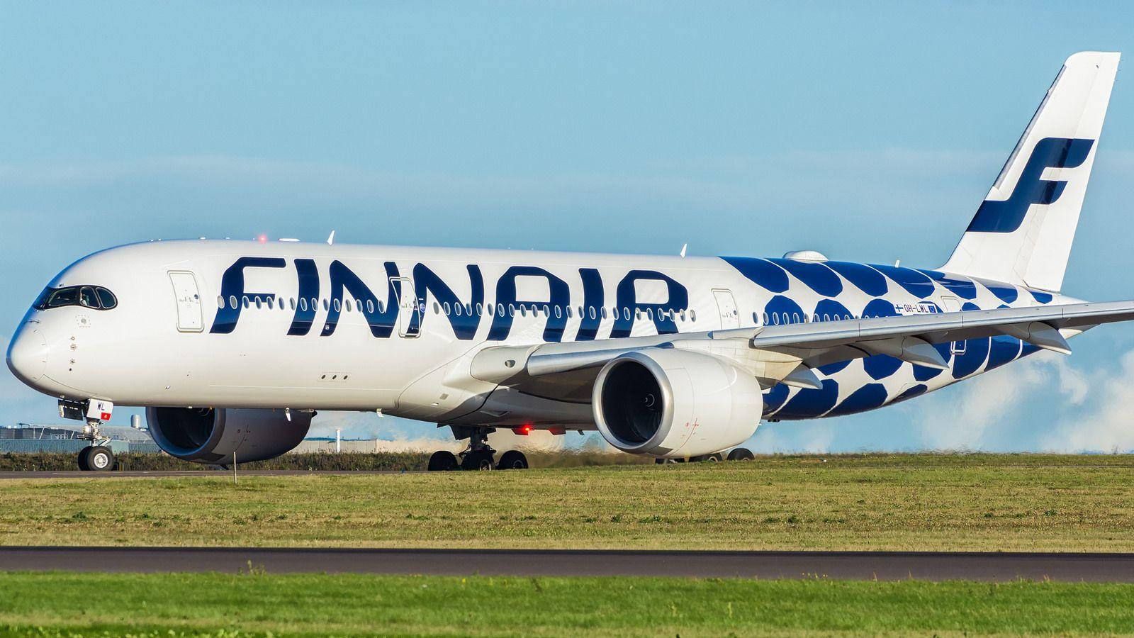 Blåcirkel Finnair. Wallpaper