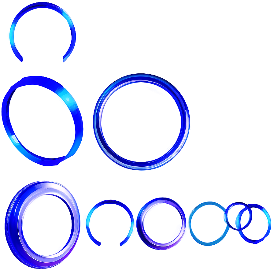 Blue Circle Frame Png 05252024 PNG