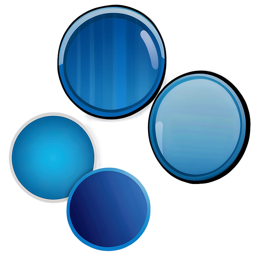 Blue Circle Sticker Png 05252024 PNG