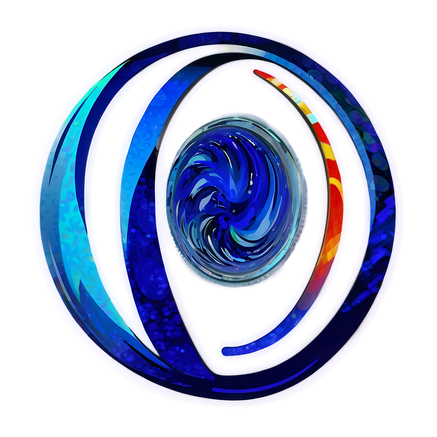 Blue Circle Swirl Png 05252024 PNG