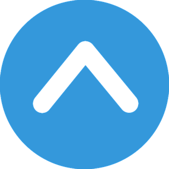 Blue Circle Up Arrow Icon PNG