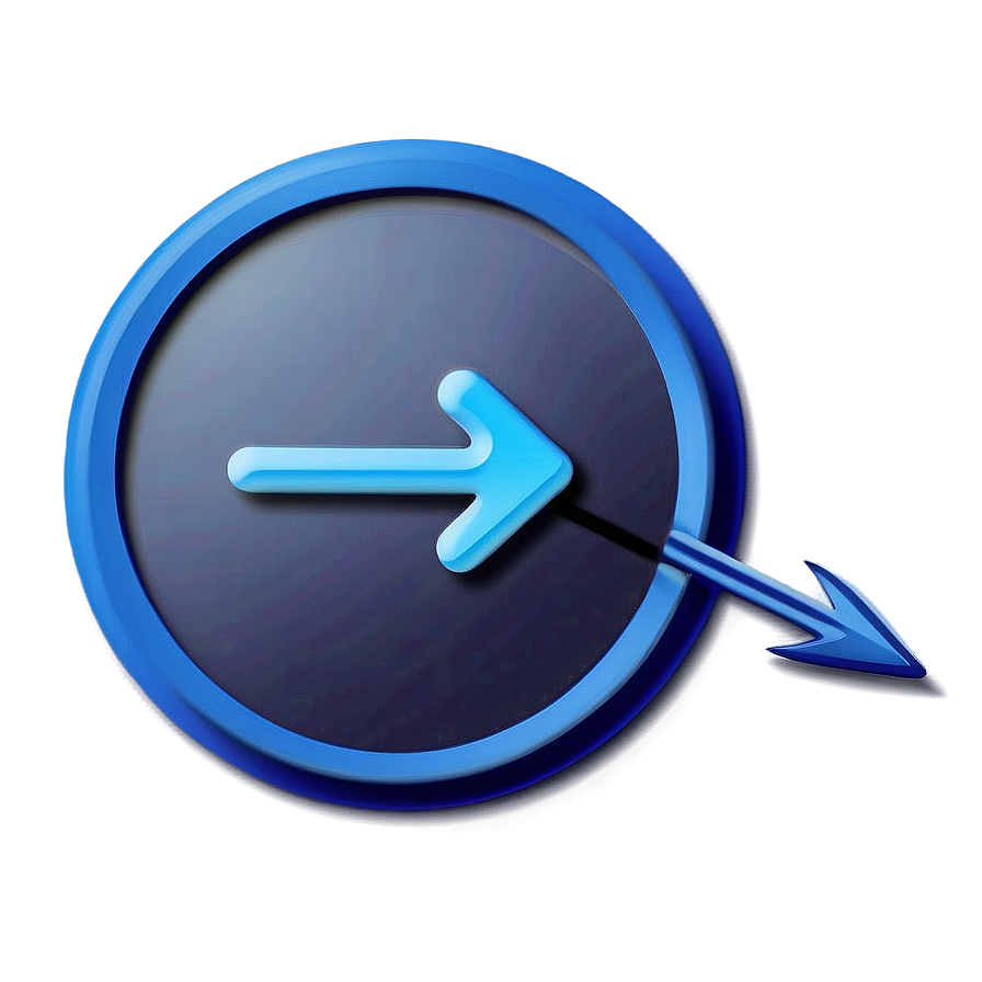Blue Circle With Arrow Png 05252024 PNG