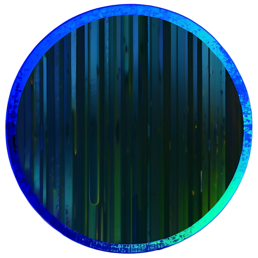 Blue Circle With Glitch Effect Png 05252024 PNG