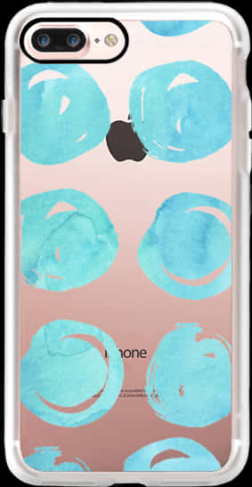 Blue Circles Patterni Phone Case PNG