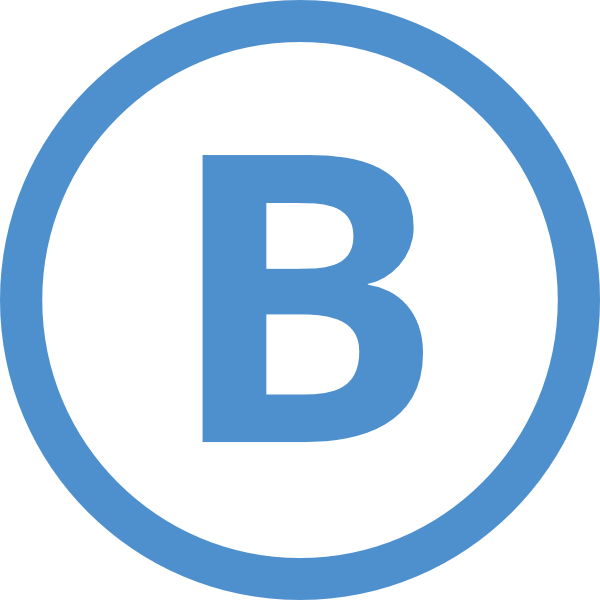 Blue Circlewith Letter B Logo PNG