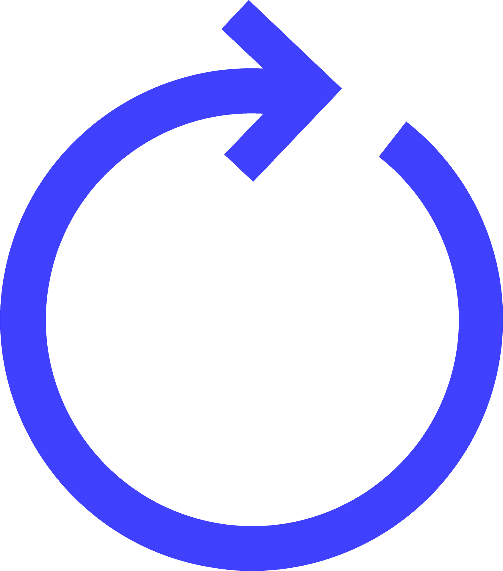 Blue Circular Arrow Clipart PNG