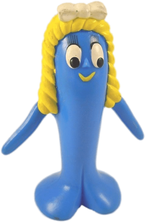 Blue Clay Figure Gumby Friend PNG