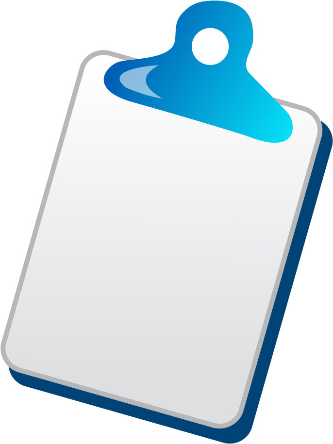 Blue Clip Clipboard Vector PNG