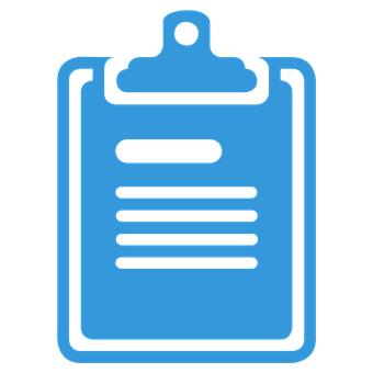 Blue Clipboard Icon PNG