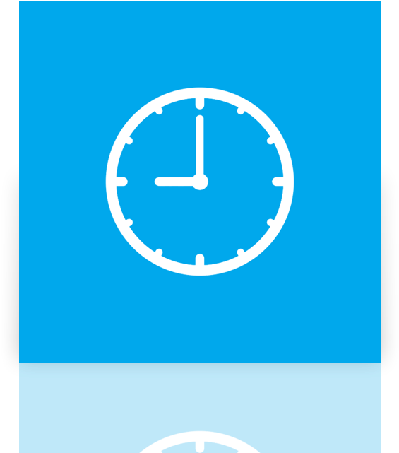 Blue Clock Icon PNG