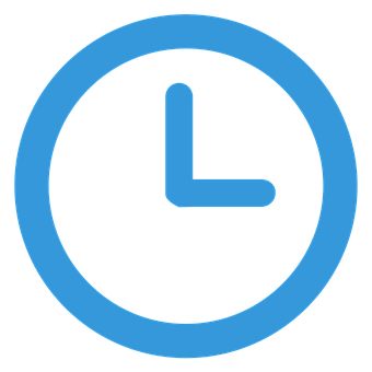 Blue Clock Icon PNG