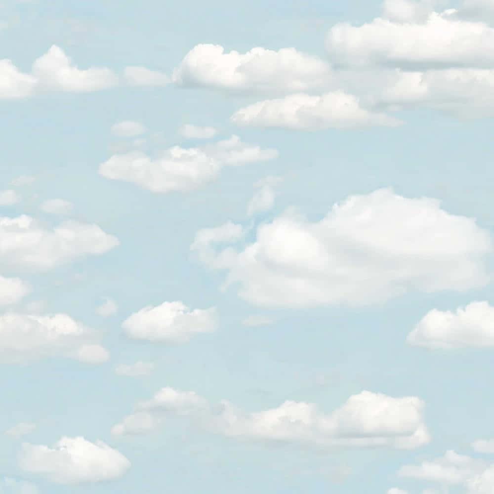 Surrealistiskblå Himmel Med Berg Och Moln