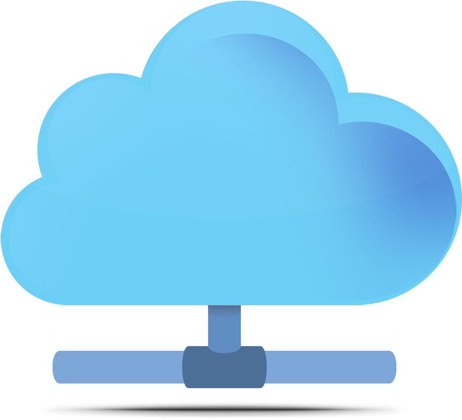 Blue Cloud Computing Icon PNG