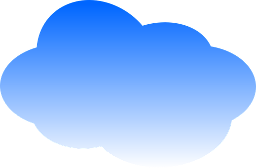 Blue Cloud Graphic PNG