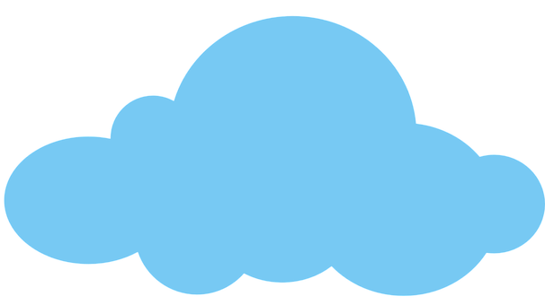 Blue Cloud Graphic PNG