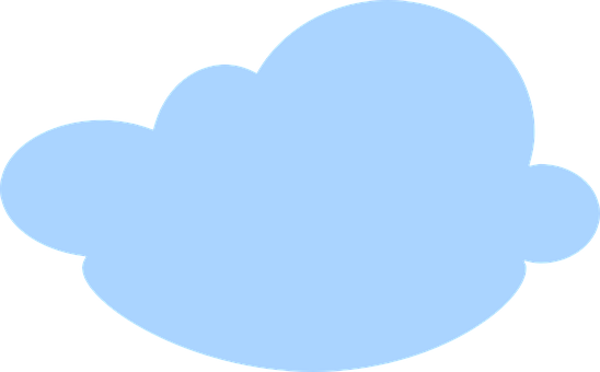 Blue Cloud Graphicon Black Background PNG