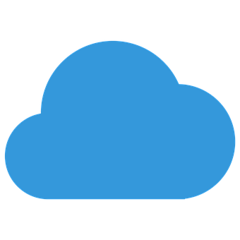 Blue Cloud Icon PNG