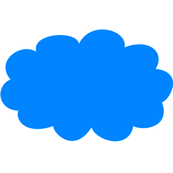 Blue Cloud Icon Graphic PNG