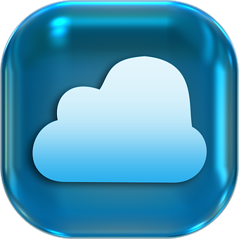 Blue Cloud Icon PNG