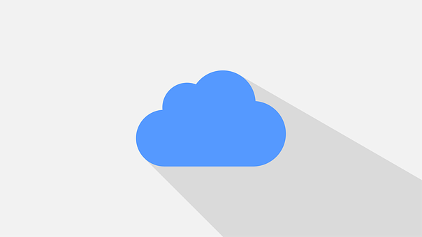 Blue Cloud Icon Shadow PNG