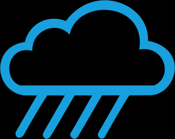Blue Cloud Rain Icon PNG