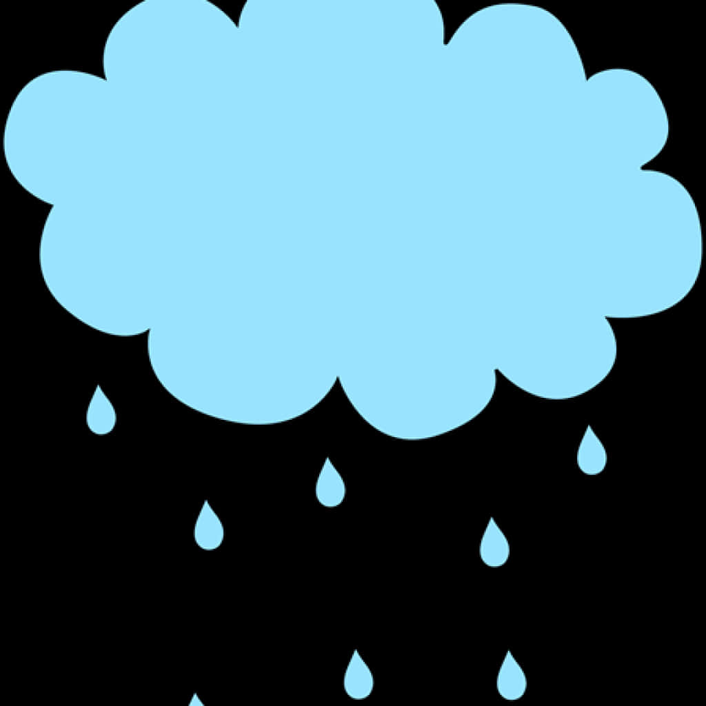 Blue Cloud Raindrops Graphic PNG