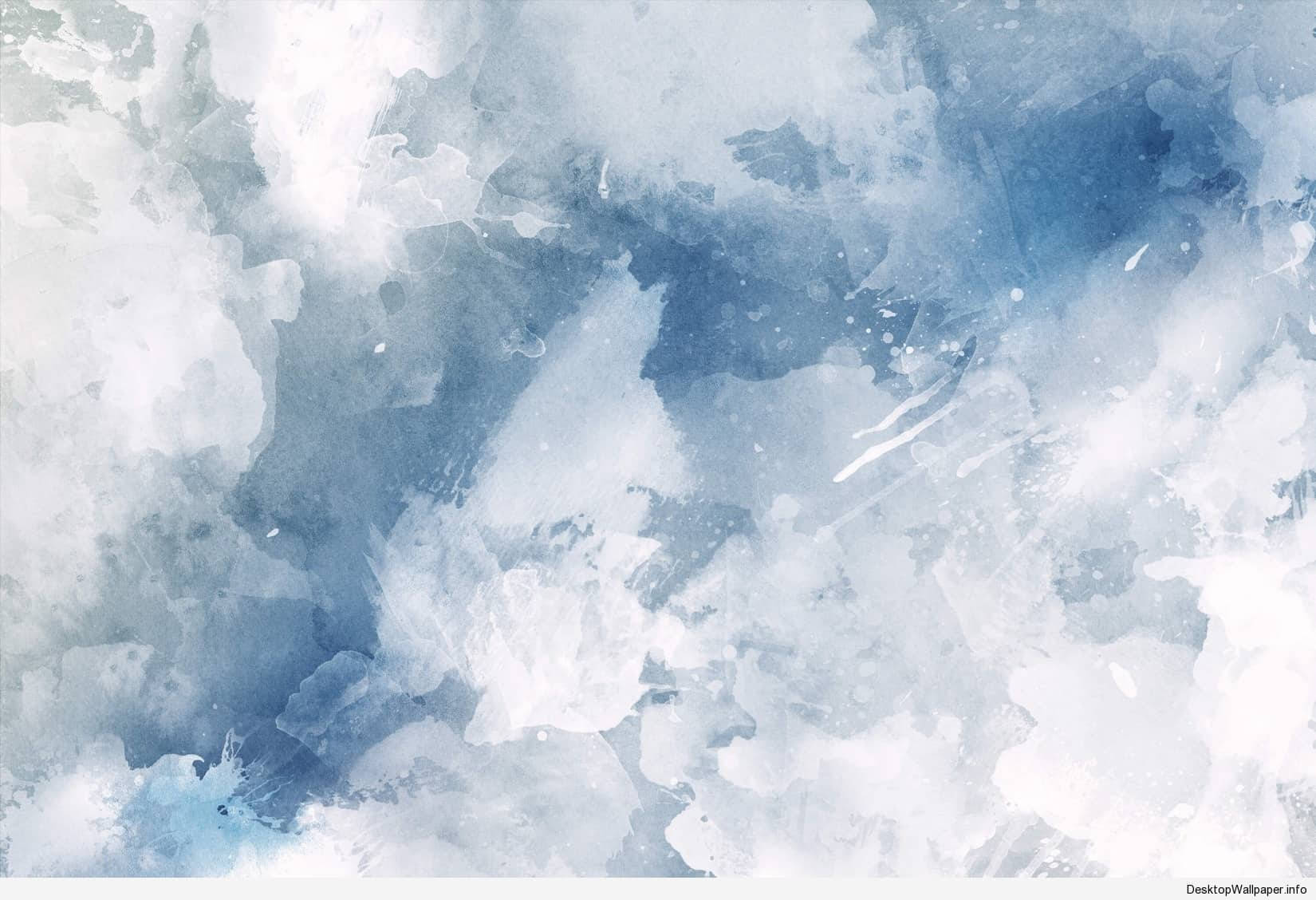 Blue Clouds Abstract Watercolor Art