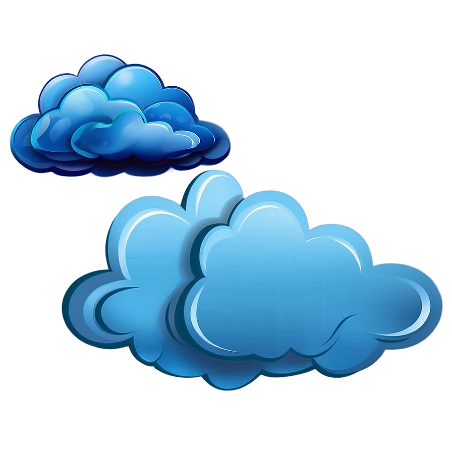 Blue Clouds Illustration Png Dba PNG