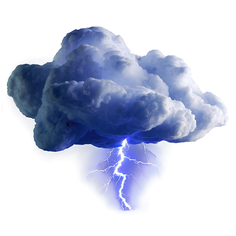 Blue Clouds With Lightning Png Cig PNG