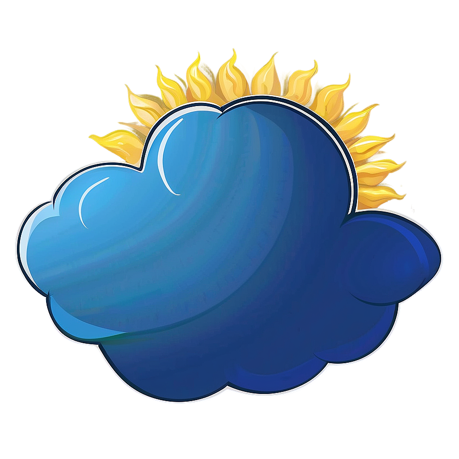 Blue Clouds With Sun Png 35 PNG