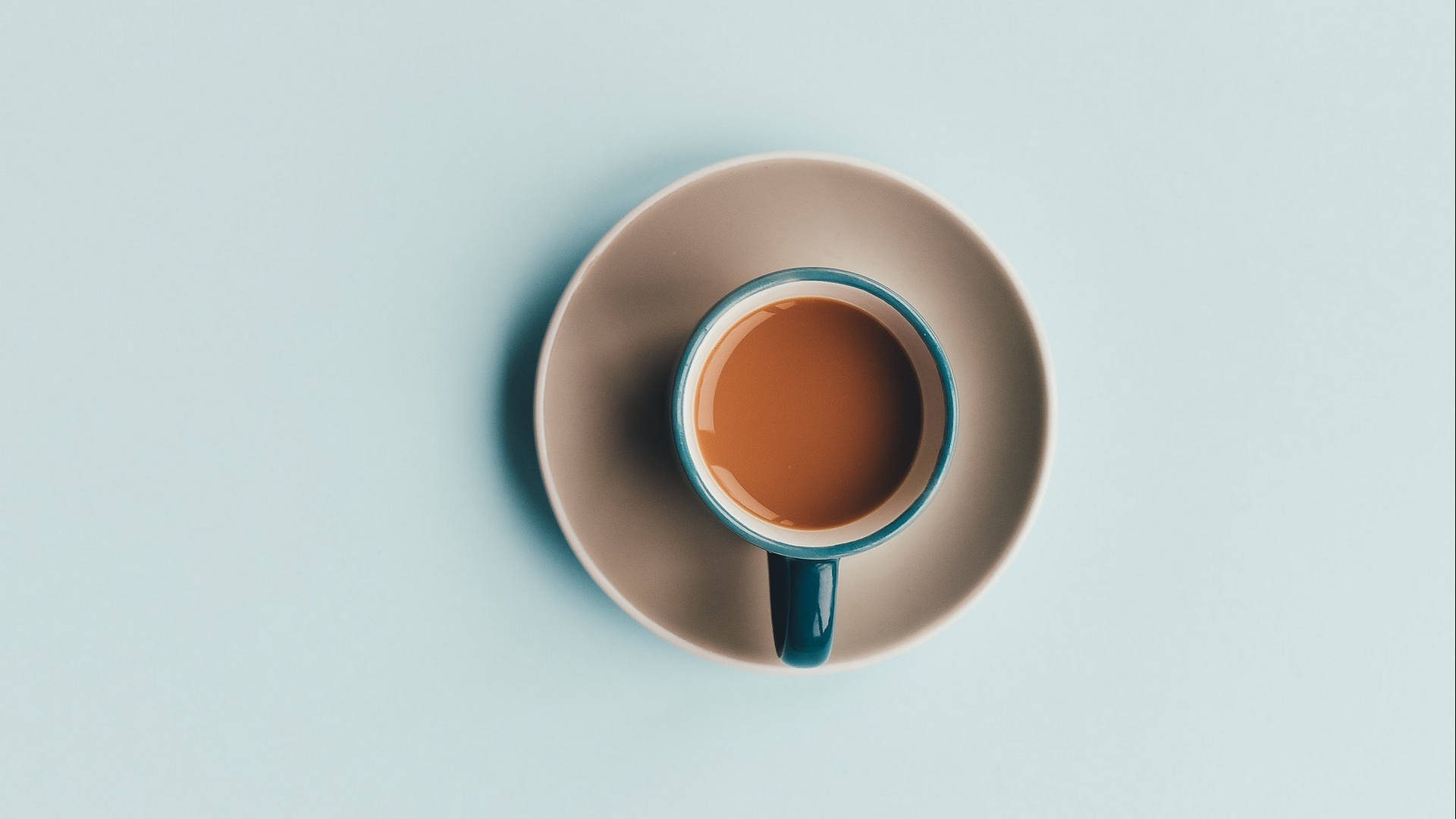 Blue Coffee Cup Aesthetic Wallpaper