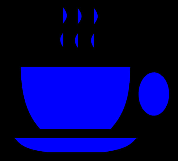 Blue Coffee Cup Icon PNG