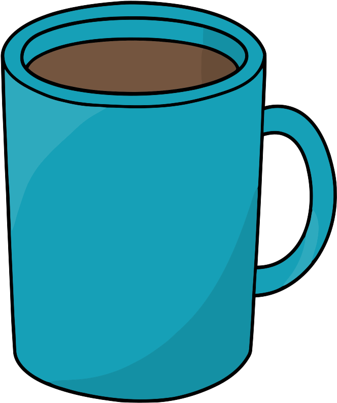 Blue Coffee Mug Clipart PNG
