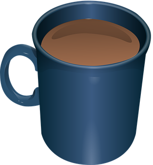 Blue Coffee Mug Full PNG