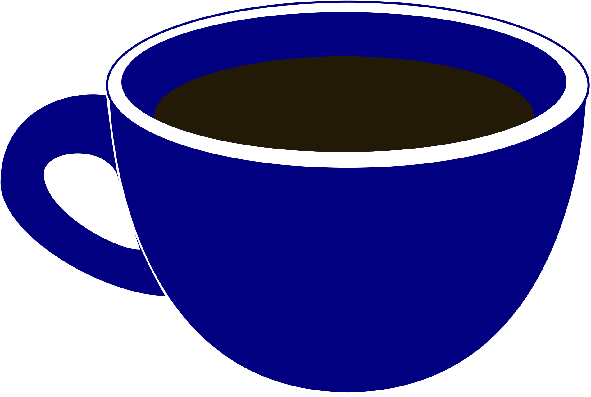 Blue Coffee Mug Vector PNG